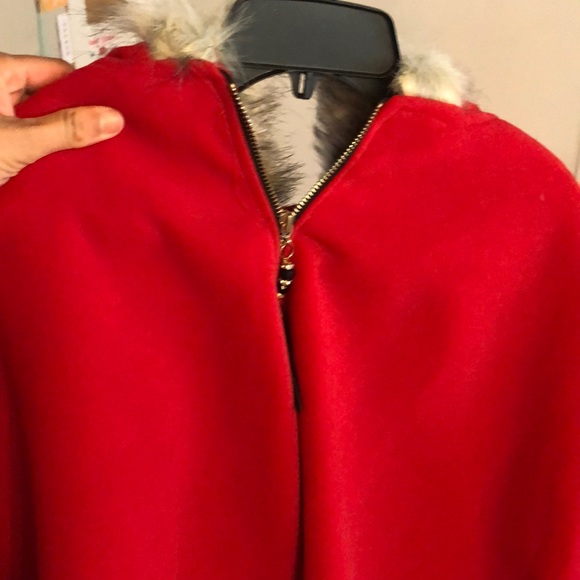 Italian fur-lined poncho with tags - Picture 6 of 8